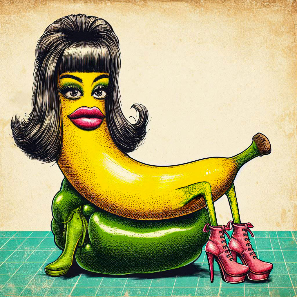 The banana on the pepper
