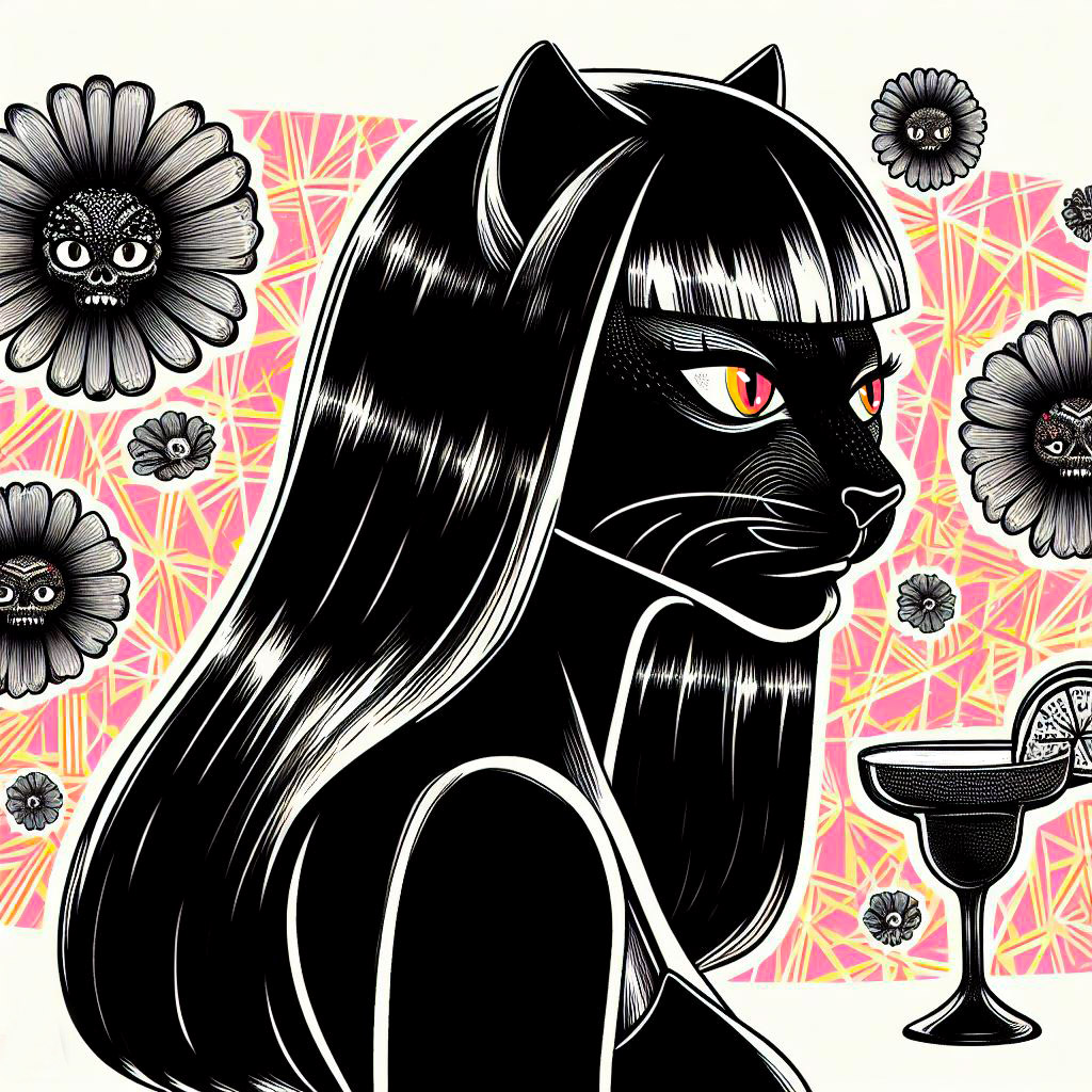 The black Panther with zombie cocktail