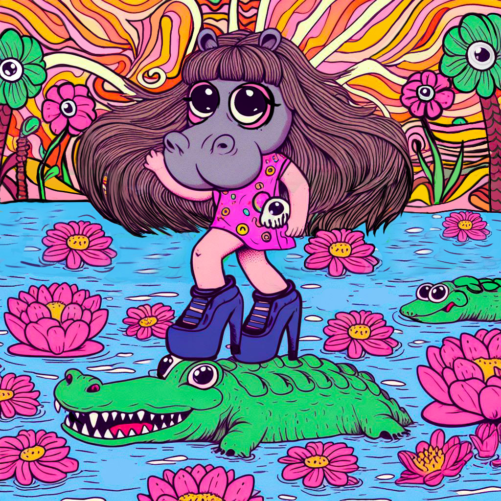 The hippo on the croc