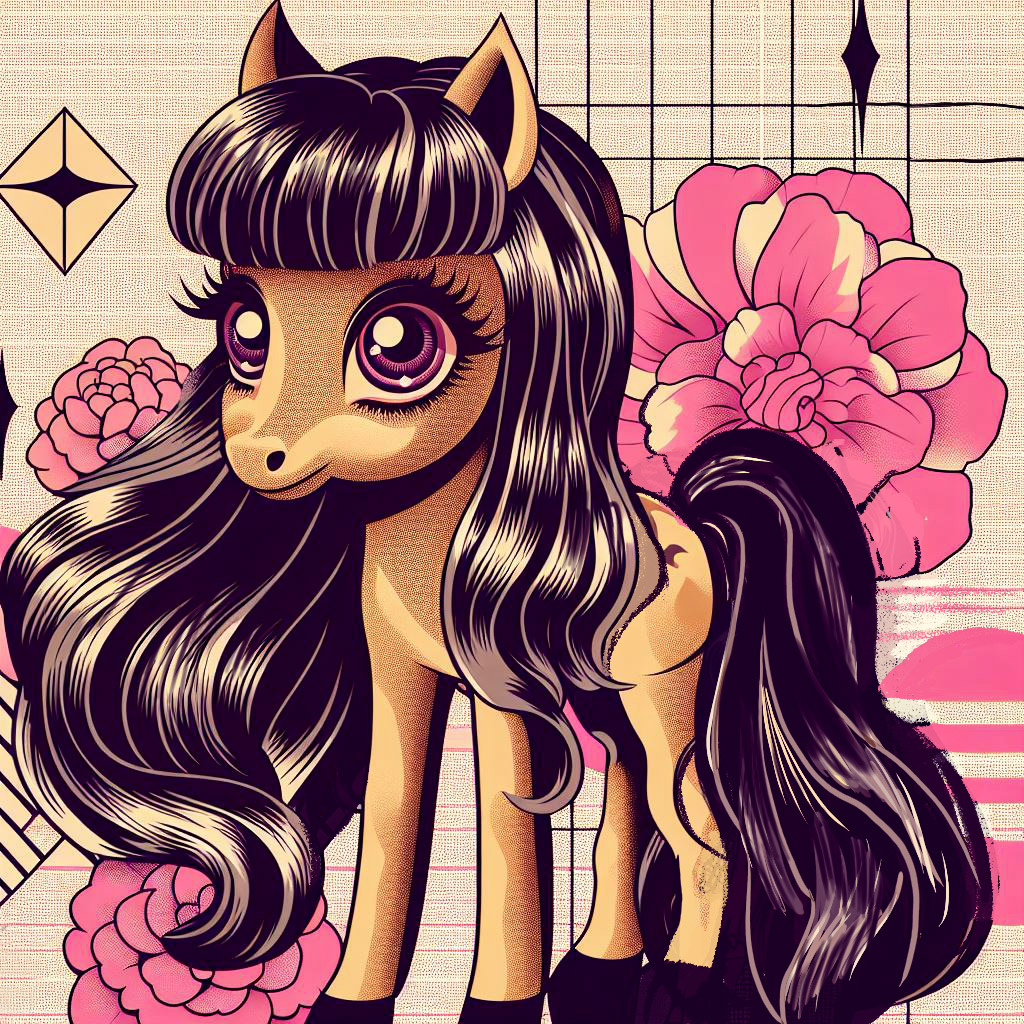 The cute retro pony