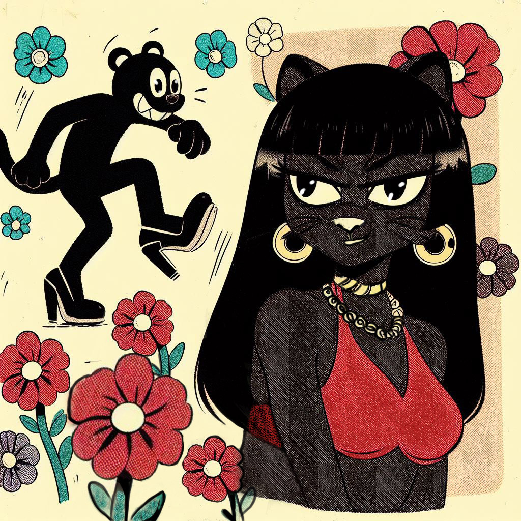 The mysterious cat with heels